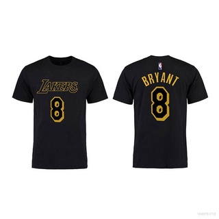 เสื้อยืดคอกลม แขนสั้น พิมพ์ลาย NBA Los Angeles Lakers No8 No24 Bryant Fan ทรงหลวม สําหรับทุกเพศ