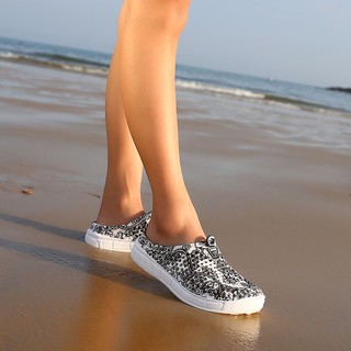 รองเท้าสตรีชายหาด Floral Print Slippers Casual Shoes