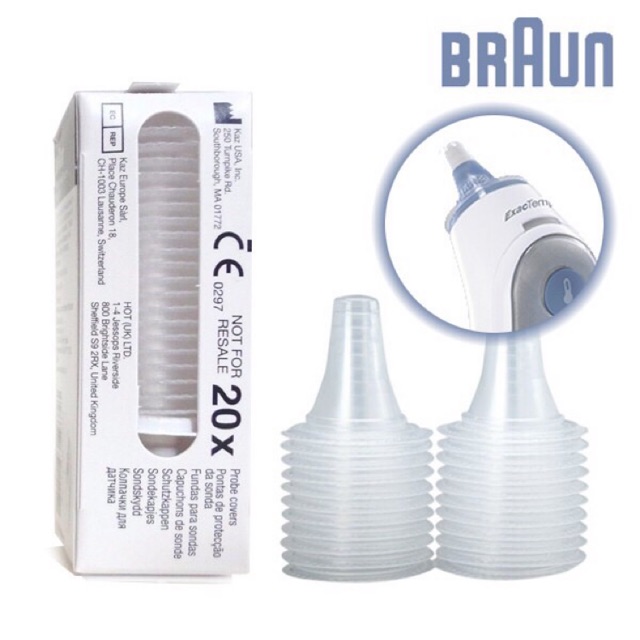 🔥ของแท้ ถูกที่สุด🔥 ฝาครอบเลนส์ ปรอทวัดไข้ทางหู สำหรับ Bruan Thermoscan Ears Thermometer Probe แพ็ค 20 ชิ้น Made in USA