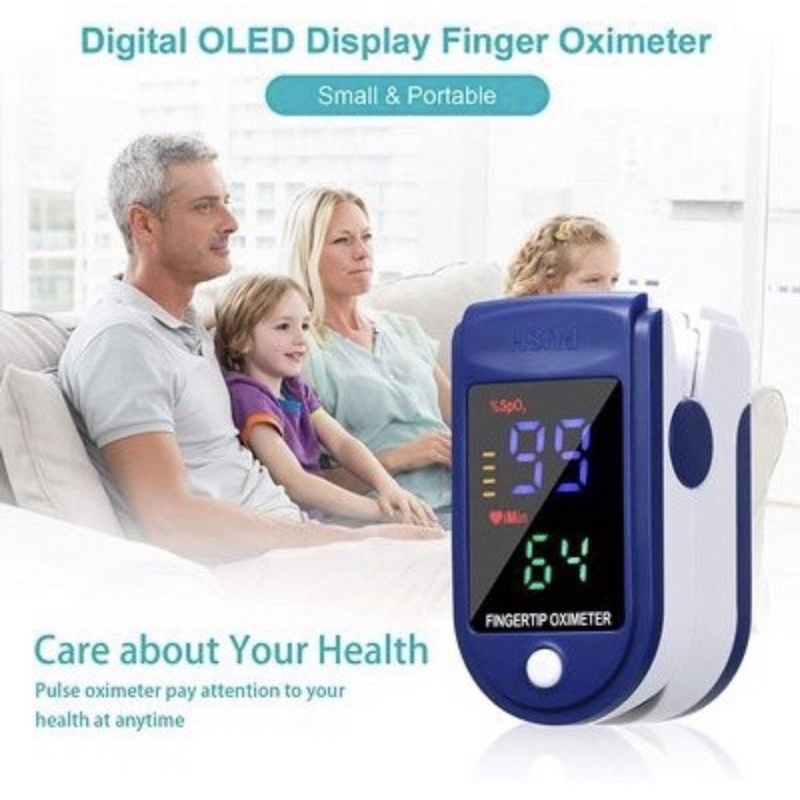 Pulse Oximeter, Fingertip เครื่องวัดออกซิเจนในเลือด แบบคลิปหนีบปลายนิ้ว ขนาดพกพา สำหรับผู้ใหญ่ และเด