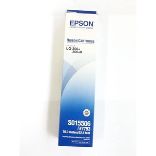 ตลับผ้าหมึกดอทฯ สีดำ Epson S015506   หมึกสีดำ   ใช้กับปริ้นเตอร์ดอทเมตริกซ์ เอปสัน LQ-300/300+/500/550/570/580/800/850/8