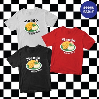 ⚠️Mango Sticky Rice2022❗️ เสื้อยืดลายข้าวเหนียวมะม่วง ทรงOversize โอเวอร์ไซส์