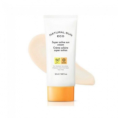 THE FACE SHOP NATURAL SUN ECO SUPER ACTIVE SUN CREAM SPF50+ PA++++