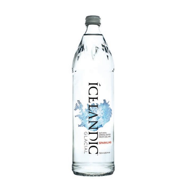 Icelandic Glacial Sparkling Water Glass Bottle Unflavored ไอซ์แลนดิก เกลเซียล สปาร์คกลิ้ง ขวดแก้ว (ไ