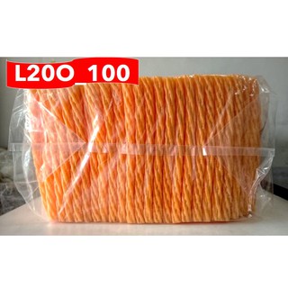 โฟมตาข่ายห่อผลไม้ กันกระแทก ขนาด L20cm. (เส้นใหญ่) จำนวน 100 ชิ้น (สีส้ม)/โฟมตาข่ายอย่างหนา