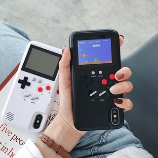 สำหรับเคส iPhone Gameboy สามารถเล่นได้ 36 เกมหน้าจอสีเกมการชาร์จ USB ไม่น่าเบื่อสำหรับ iPhone 12 11 Pro Max Mini X Xs Xr 7 8 Plus Se 2020