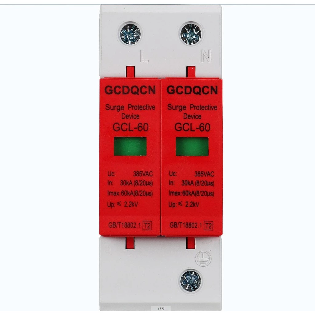 🔥พร้อมส่งจากไทย🔥SPD ป้องกันฟ้าผ่า2P AC385V 40KA/60KA ไฟกระชากสำรับโซล่าเซลล์AC ป้องกันแสงอาทิตย์
