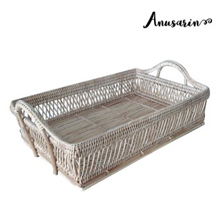 Anusarin ตะกร้าหวายทรงสี่เหลี่ยมผืนผ้า 38x28 cm Rectangular Rattan Basket