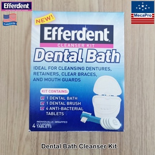 Efferdent® Dental Bath Cleanser Kit ชุดทำความสะอาดฟันปลอมและรีเทนเนอร์