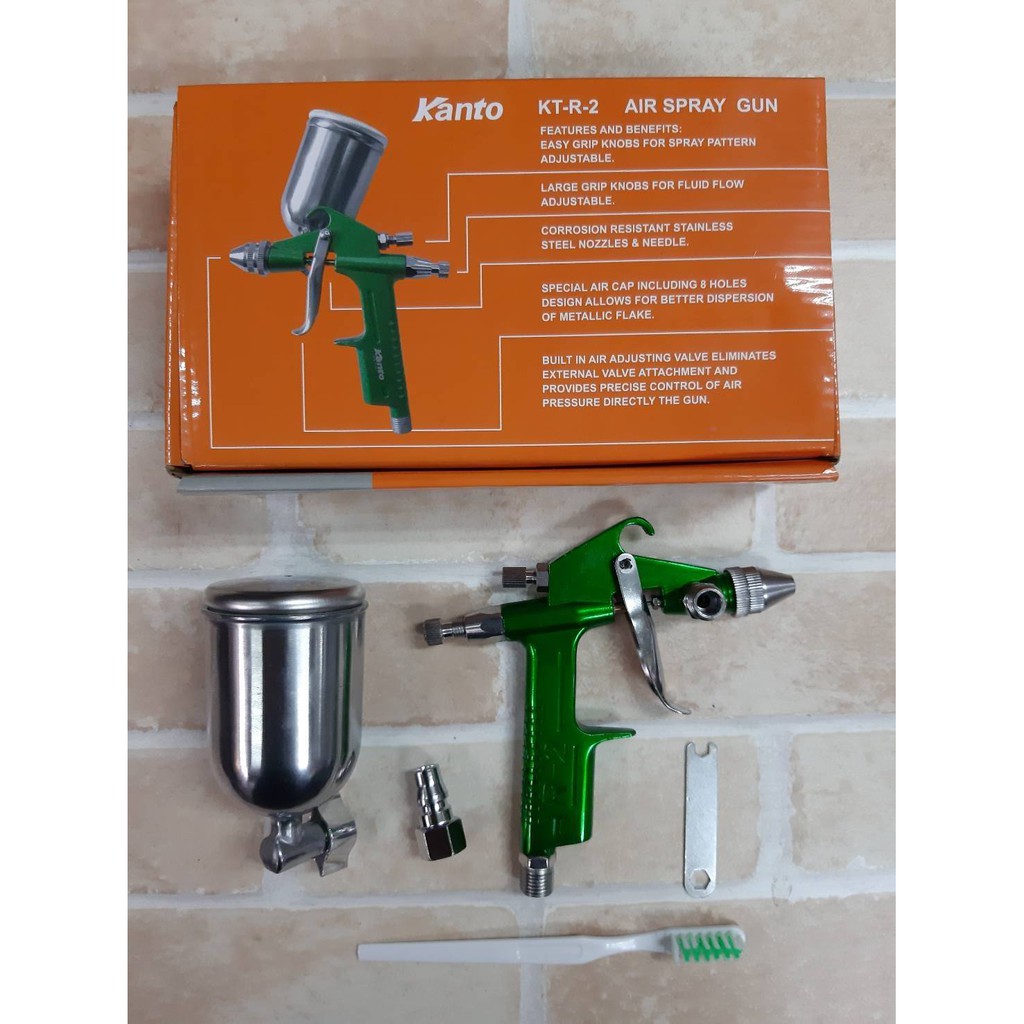 KANTO กาพ่นสีหงาย 200cc หัวฉีด 0.5 มม. (Air Spray Gun) KT-R2