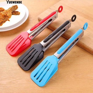 ※‴ครัวทำอาหารสลัด Serving BBQ แหนบสแตนเลส Handle Grilling Tool