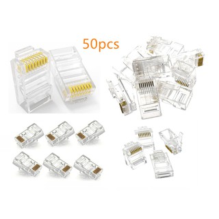 RJ45 CAT5E หัวแลนตัวผู้ (50 ตัว/ถุง)