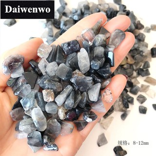 Rutilated Hair Quartz Natural Stone Gravel Fish Tank Rock Planting DIY Crafts