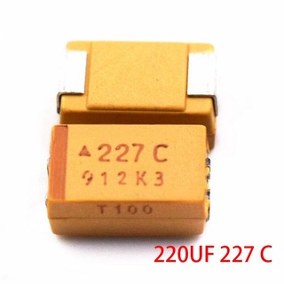 ตัวเก็บประจุตัวเก็บประจุ Estojo 7343 D 16V 220Uf 227 C 227C Smd Tajd227K016Rnj 10 ชิ้นสําหรับเครื่องดนตรี