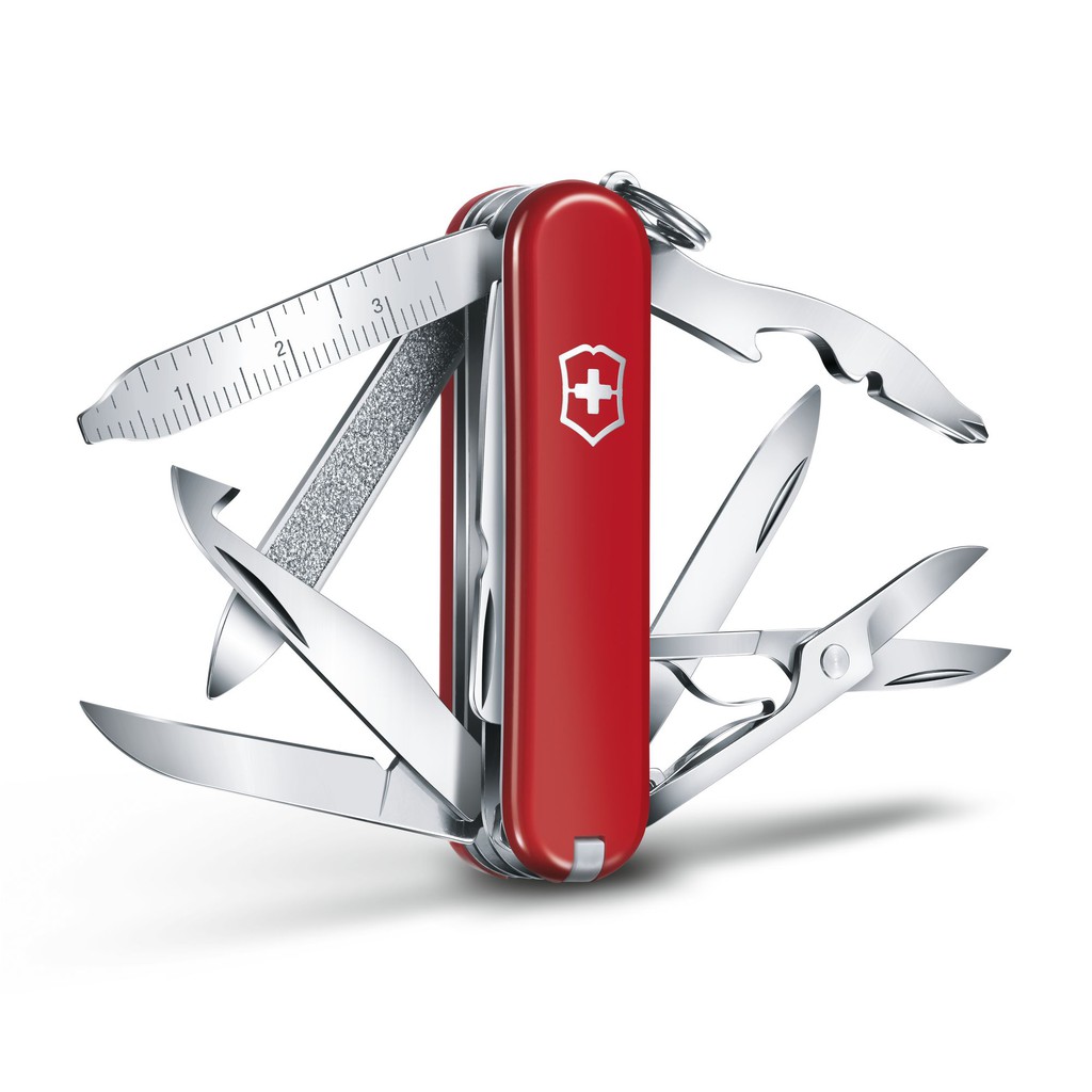 Victorinox Mini Champ - Small Pocket Knife with 18 Functions (0.6385) | มีดพับ มีดพก มีดสวิส