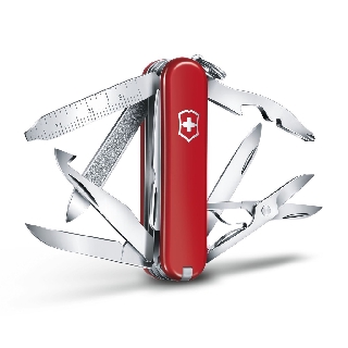 Victorinox Mini Champ - Small Pocket Knife with 18 Functions (0.6385) | มีดพับ มีดพก มีดสวิส