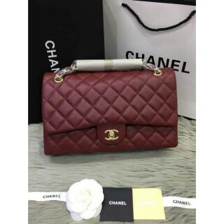 Chanel 12" หนังคาเวียร์ อะไหร่ทอง งานสวยมากก นิ่ม สวย คุ้มค่าราคาน่ารักกก