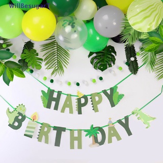 [WillBesugarT] Dinosaur Birthday DIY Garland Happy Birthday Banners Roar Dino Party Wild One [NEW]