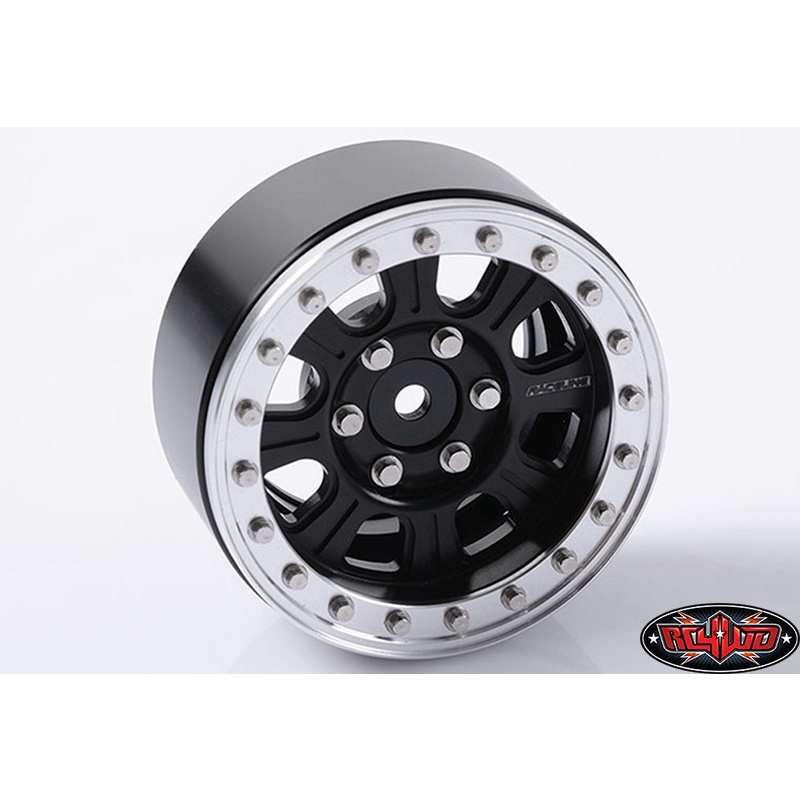 RC4WD Raceline Monster 1.9" Beadlock Wheels (Black/Silver)