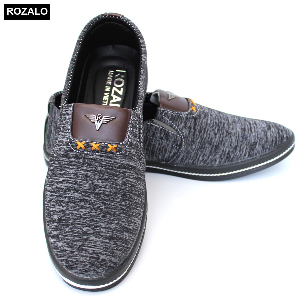 Rozalo R4000 รองเท้าโลฟเฟอร์ผ้าใบสําหรับผู้ชาย