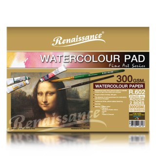 Renaissance watercolour pan สมุดวาดเขียน สีน้ำ R-602 , R601 (ชนิดหนา ผิวหยาบ2ด้าน)