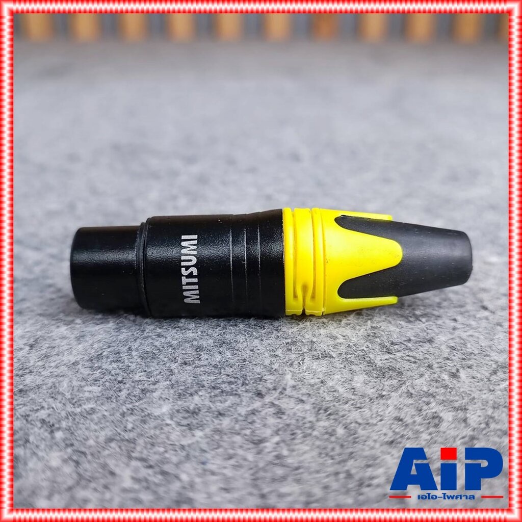 1ตัว MITSUMI 912C16EX XLRเมีย ดำขั้วทอง สีเหลือง ปลั๊กตัวเมีย แจ๊ค แคนนอน XLR ตัวเมีย 3 ขา สำหรับเข้าสาย เอไอ-ไพศาล ราคา ถูกที่สุด ดีลบีเคเค แกลเลอรีภาพที่ 3
