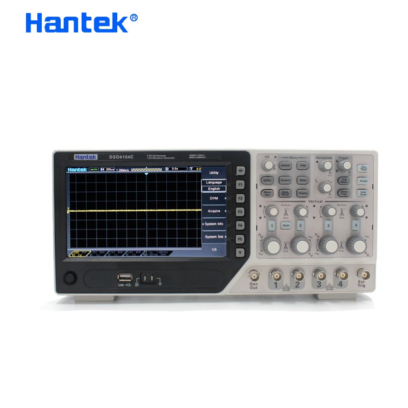 Hantek DSO4104C 4 CH Oscilloscope 100MHz 1GS/S, Arbitrary/Waveform Function Generator สโคป 4 ช่อง 10