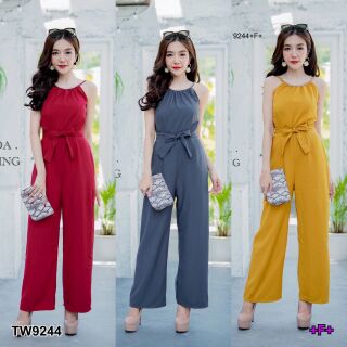 Jumpsuit จั๊มสูทขายาว สายเดียวคล้อง
