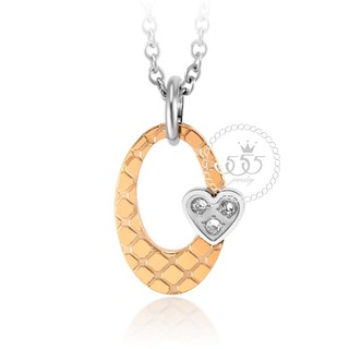 555jewelry จี้ พร้อมสร้อย ประดับ CZ และหัวใจดวงเล็กน่ารัก รุ่น MNP-105G[P11]