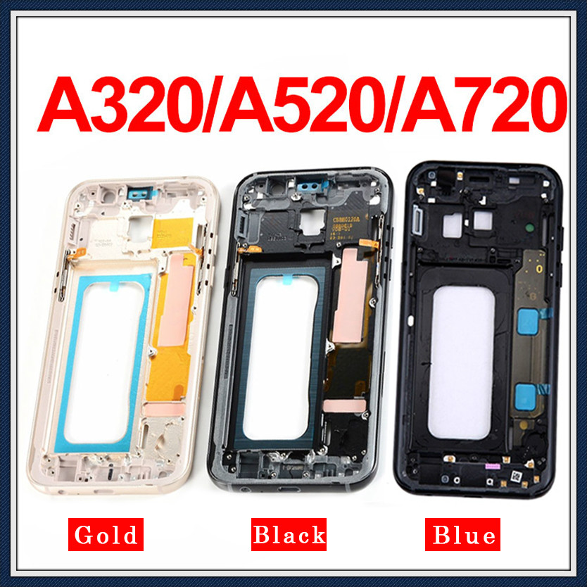 กรอบด้านหน้าสําหรับ Samsung Galaxy A3 A5 A7 2017 A320 A520 A720 A320F A520F A720F กลางด้านนอกกรอบ