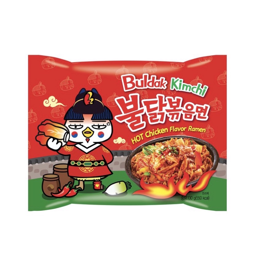 Samyang  Buldak Hot Chicken Kimchi Ramen 135g ซัมยัง บูลดัก ฮอต ชิคเก้น กิมจิ ราเมง ซอง 135 กรัม