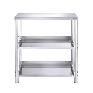 MESTER รุ่น SH8086-1 โต๊ะอเนกประสงค์ 3 ชั้นวาง สเตนเลส สตีล AISI 201 ขนาด 80 x 50 x 86 ซม.(สินค้าต้องประกอบ)