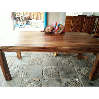 โต๊ะไม้แผ่นเดียว  table  ขนาด 80x180 ขาตรง