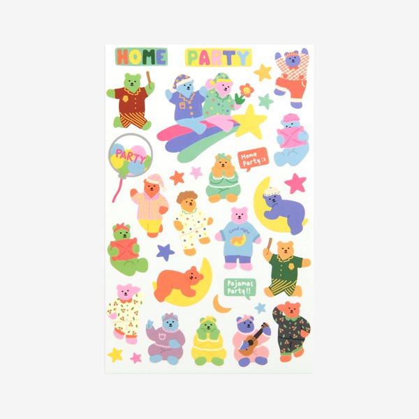 Jelly Bear Sticker ลาย 01-16 สติ๊กเกอร์เจ้าหมีจิ๋ว จาก Dailylike ลิขสิทธิ์แท้