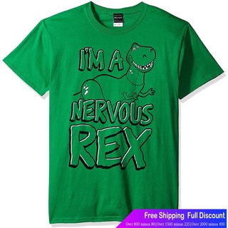 ดิสนีย์ร์ตูนพิมพ์ฤดูร้อน ย์เสื้อยืด Disney Mens Toy Story Nervous Rex Graphic T-Shirt Disney Mens