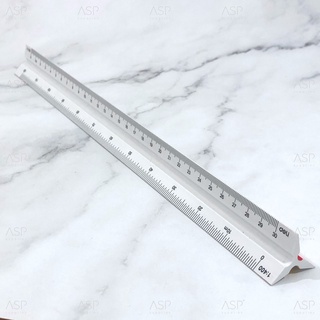 ไม้สเกลสามเหลี่ยม เดลี่ Deli Scale Ruler 8930 Triangular Scale ยาว 30cm ไม้สามเหลี่ยม ไม้วัดสเกล