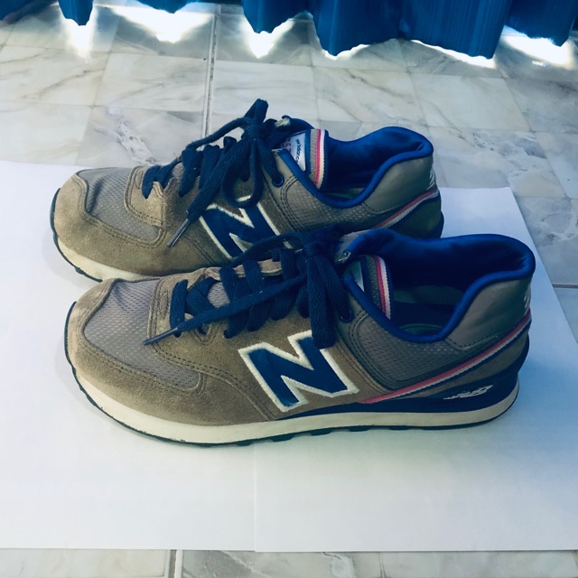 Used รองเท้าผ้าใบ New Balance ของแท้มือสอง รุ่น New Balance 574 สีเทา