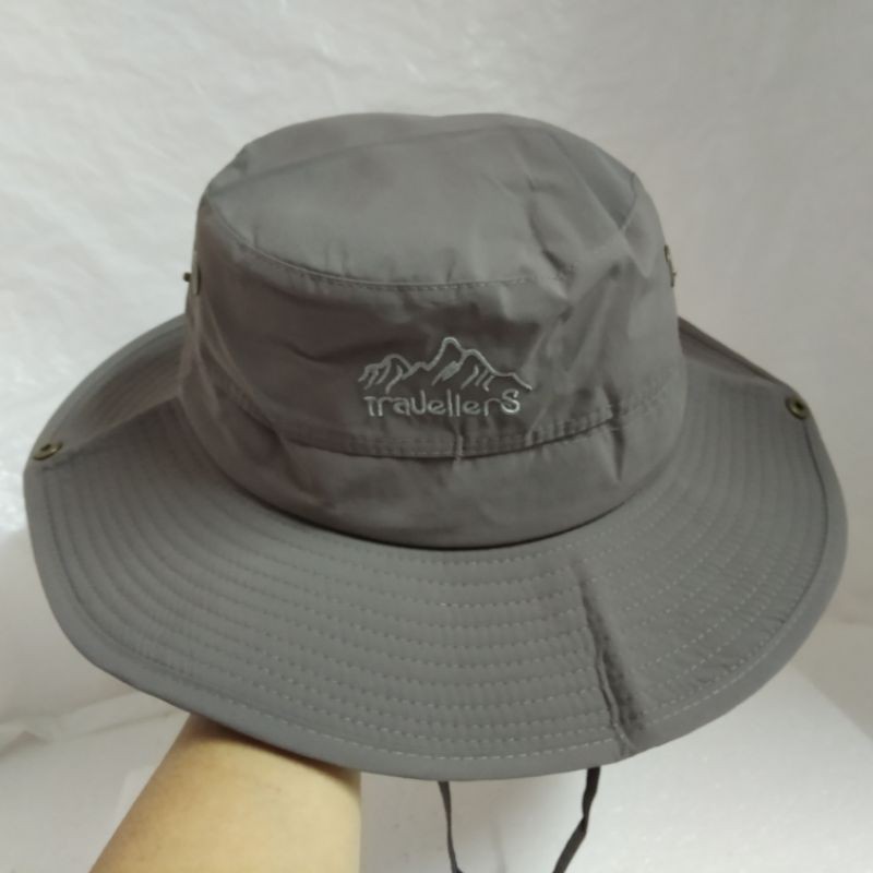 หมวกเดินป่า  วืนเทจ ปีกกว้าง ตกปลา ปีนเขา มีสายคล้อง  ทรงbucket ใส่กันแดด  ผู้ขาย  ผู้หญิง - รูปที่ 5