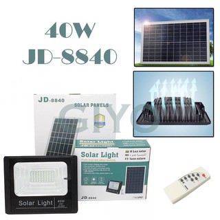 ไฟโซล่าเซลล์ Solar LED Light 40W 6500k สปอตไลท์ โซล่าเซลล์ JD-8840 แสงสีขาว / 0804