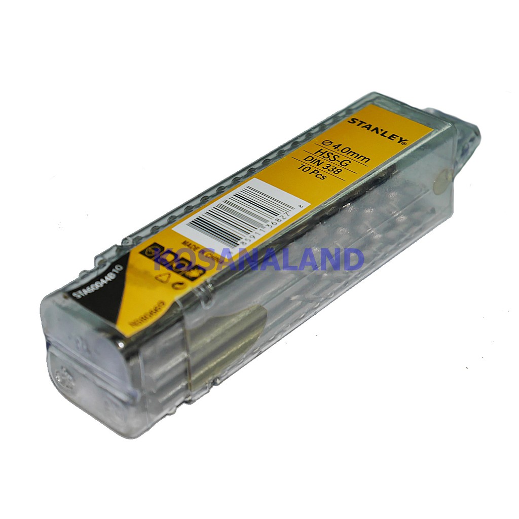 Stanley ดอกสว่านเจาะเหล็ก HSS-G ( ขนาด 1 - 7.5 มม.) (แพ็คละ 10 อัน)  (HSS Drill Bit)
