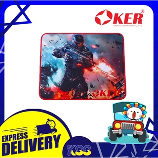 แผ่นรองเม้า แผ่นรองเมาส์เกมมิ่ง OKER PA-201 GAMING MOUSE PAD Speed หนา 3 มม. ทนทาน สามารถซักได้ เย็บขอบอย่างดี