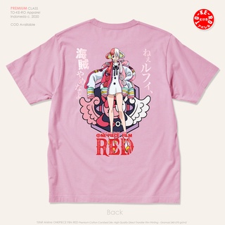 เสื้อยืด ลายภาพยนตร์อนิเมะ ONE PIECE Red Pinks