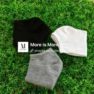 ⚡️ถุงเท้าข้อสั้น สีพื้น ลาย🔥1คู่=5บาท🔥สไตล์ญี่ปุ่น⚡️ผ้านิ่ม ขาว ดำ เทา
