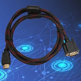 สายชาร์จCod 1 . 5 ม. Long Hdmi Male To Vga Data อะแดปเตอร์แปลงสายเคเบิ้ลสีดํา