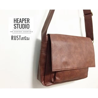 HEAPER ROSS กระเป๋าหนัง PU คุณภาพ สะพายข้าง ใส่ A4 โน้ตบุ้ค14นิ้ว crossbody business bag