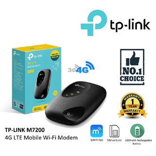 ⚡️พ็อกเก็ตไวไฟ TP-LINK (M7200) Pocket WiFi พกพาไปได้ทุกที่ (4G LTE Mobile Wi-Fi) ใส่ซิมแล้วใช้ได้ทันที ไม่ต้องตั้งค่า 1y