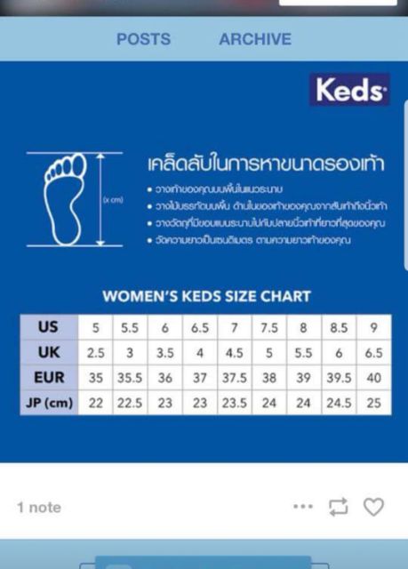 keds size