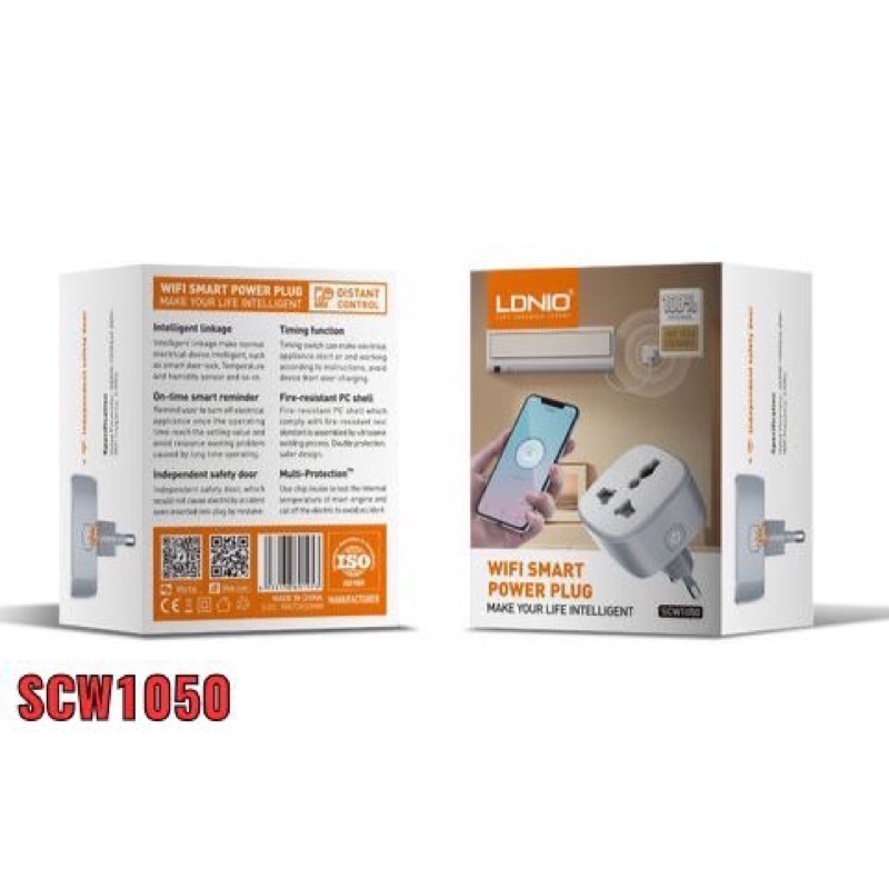 LDNIO BRANDSCW1050 WIFI ปลั๊กไฟอัจฉริยะเชื่อมโยงอัจฉริยะ Universal Wall Adaptor (UK Plug)