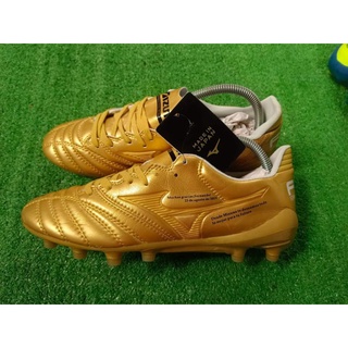 รองเท้าสตั้ด Mizuno Made in Japan  หนังแท้ รองเท้าฟุตบอล สตั้ดมิซูโน่สีทอง   Mizuno Morelia Neo Gold