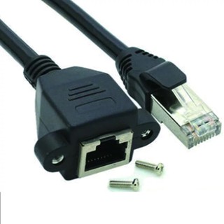 8Pin RJ45 Cable Male to Female Screw Panel Mount Connector Ethernet LAN Network Extender 8 Pin Extension Cable